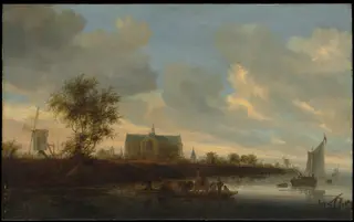 View of the Town of Alkmaar, by Salomon van Ruysdael, oil, 1645