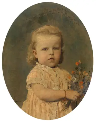 Carolina Amalia LeDelier, daughter of Valentine De Give - leDelier, by Jan van Beers, oil, 1892