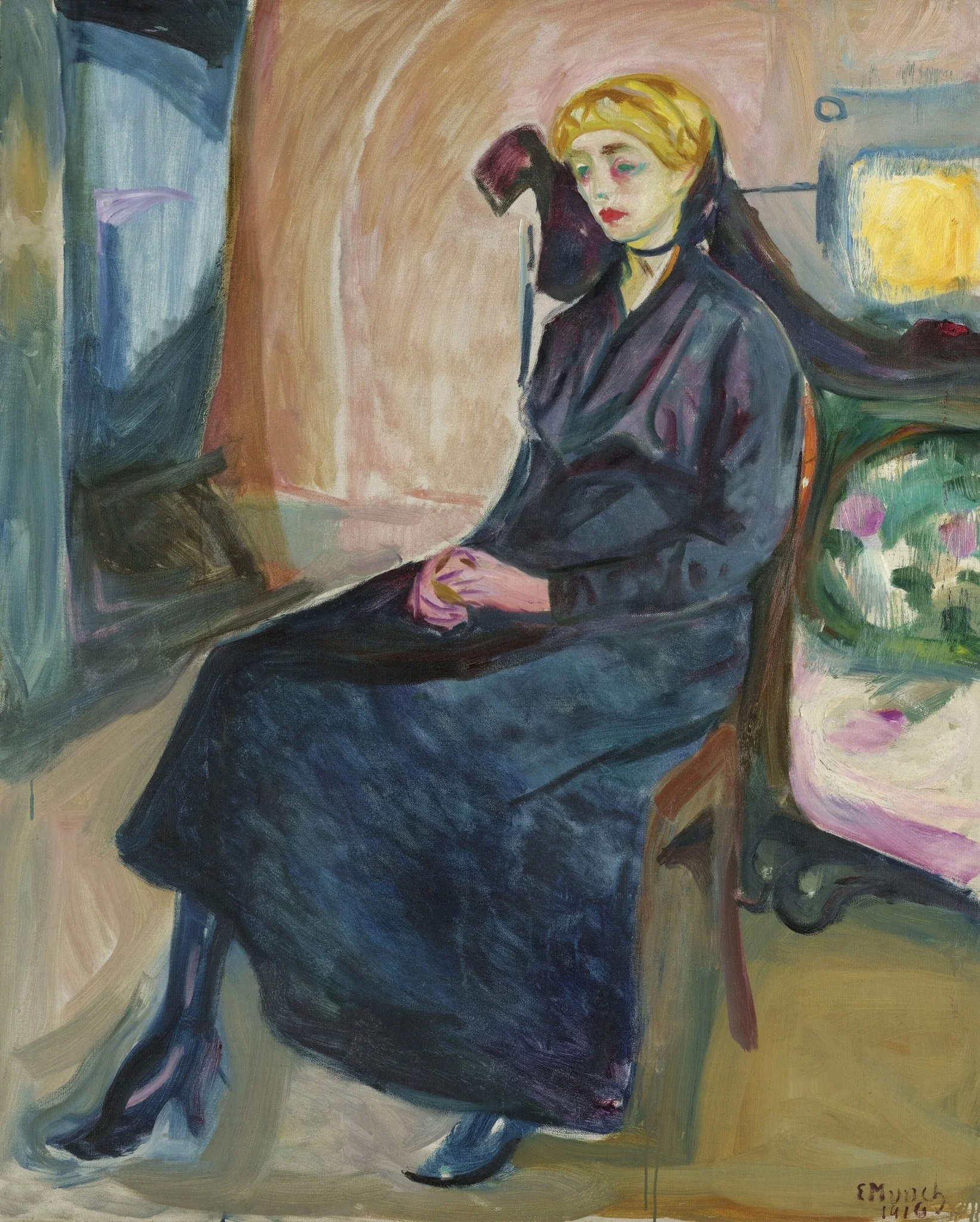 Seated Young Woman, detail