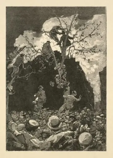 Men Watching a Fire, by 1849–1918); printed with the collaboration of B. D. F. Tony Beltrand (French, 1847–1904); Eugène Dété (French, 1848–1922) and Frédéric Rognon called Florian Auguste Lepère (French