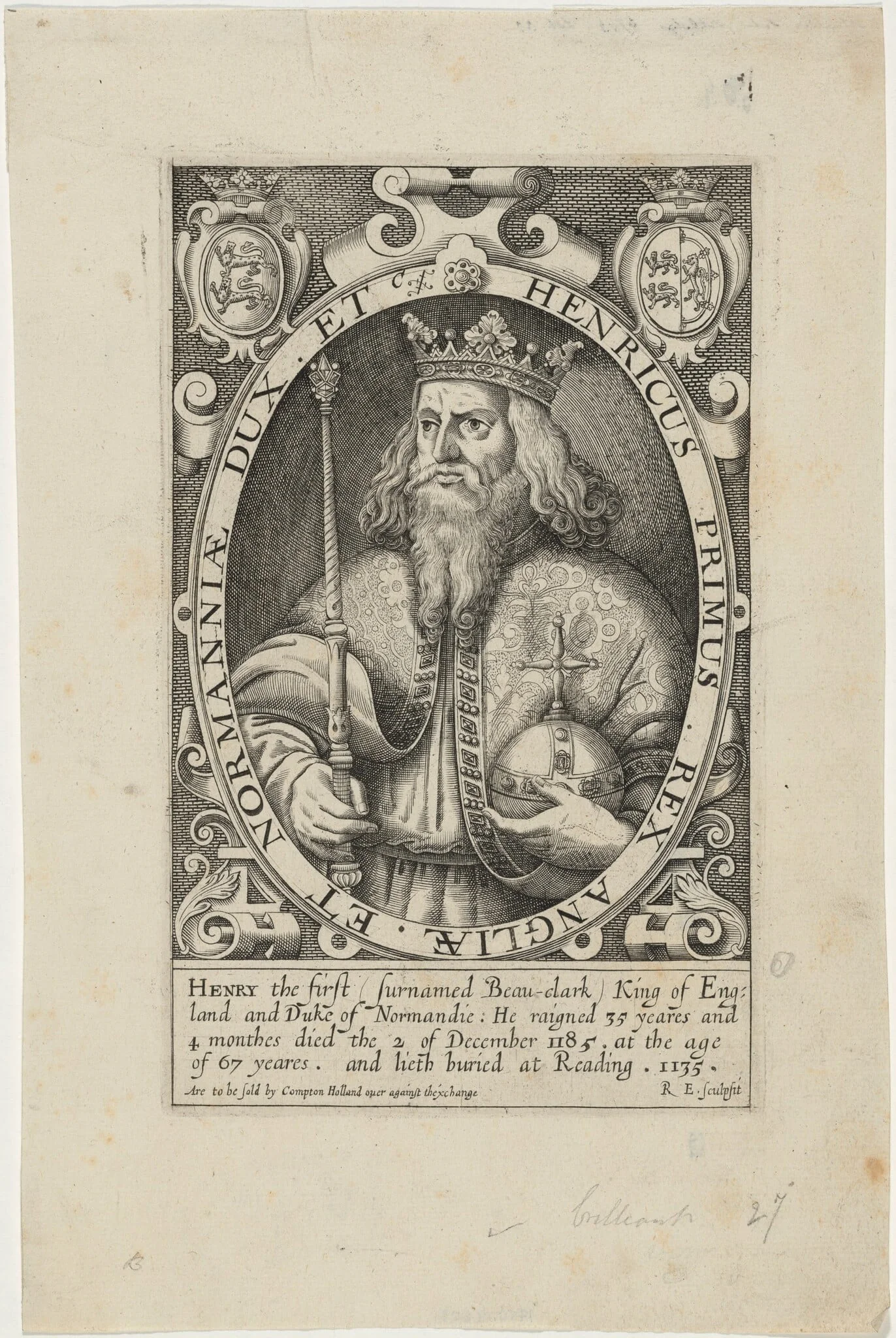 Henry I of England, detail