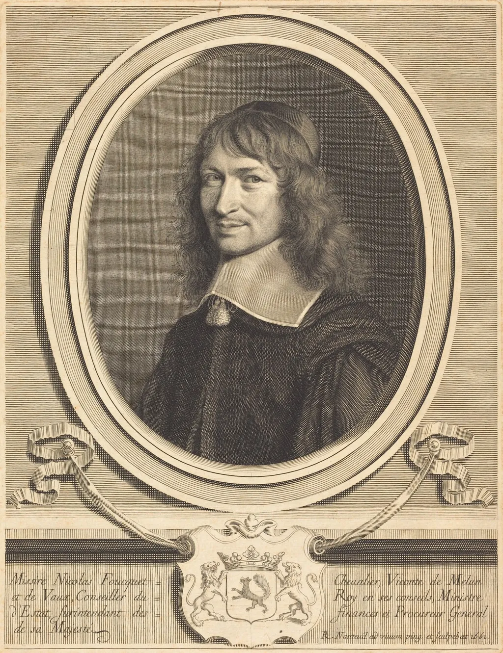 Nicolas Fouquet, by Robert Nanteuil, ink, 1661