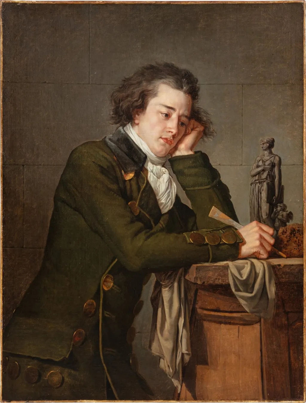 Portrait of Antoine-Denis Chaudet, by Jean-Baptiste Frédéric Desmarais, oil, 1794