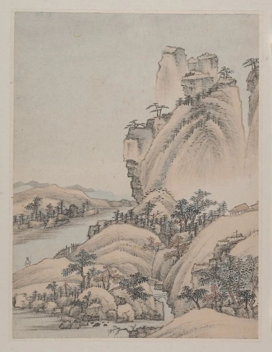 清 蕭雲從 山水圖 冊|Landscapes, detail