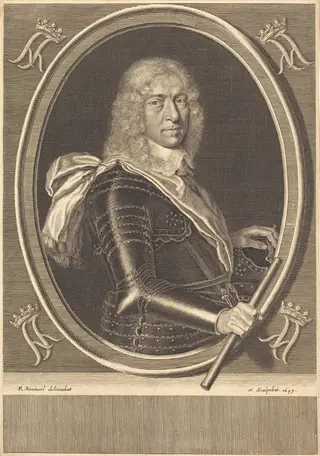 Louis de Bourbon-Vendome, Duc de Mercoeur, by Robert Nanteuil, ink, 1649