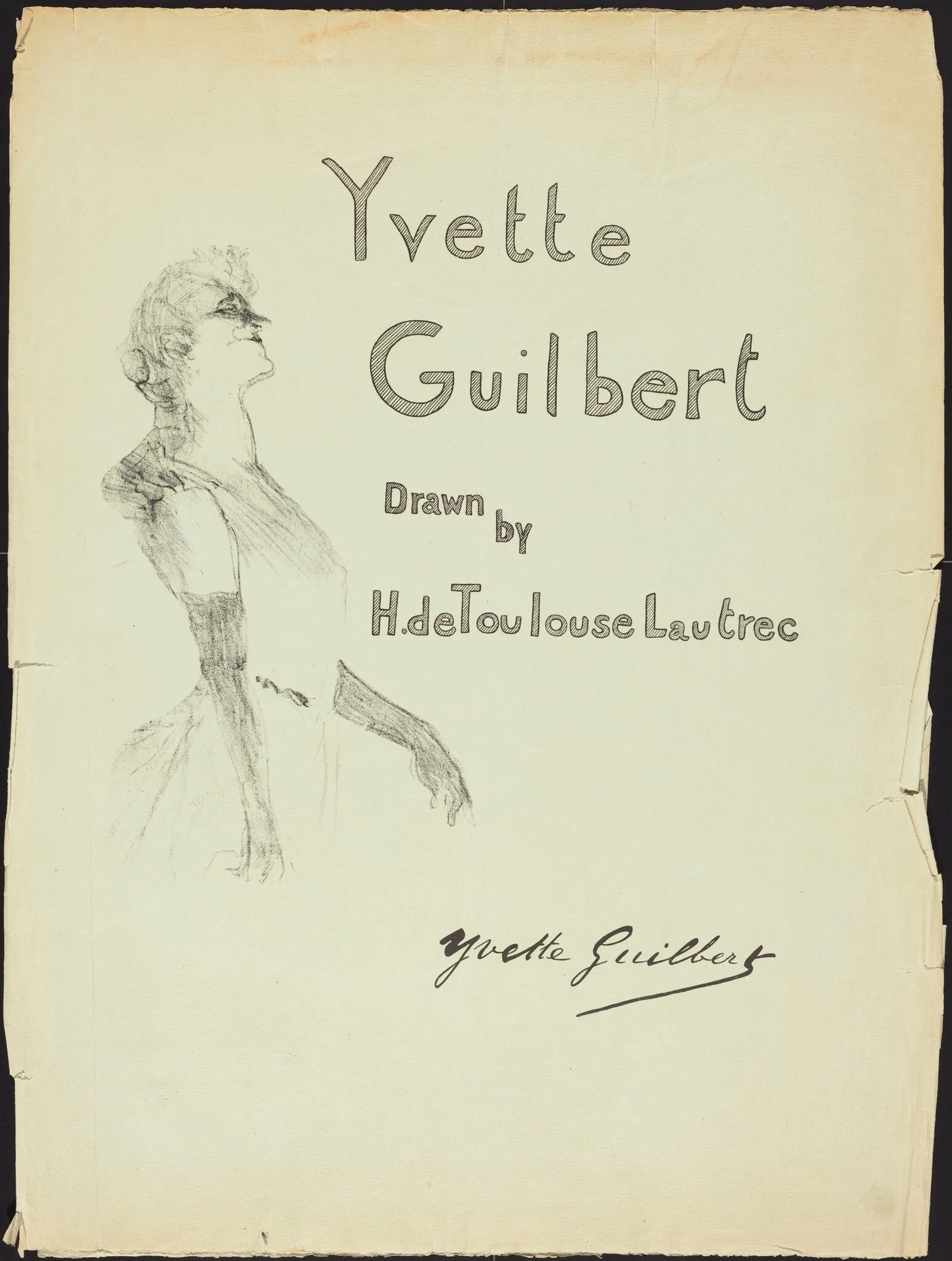 Cover, Yvette Guilbert, detail