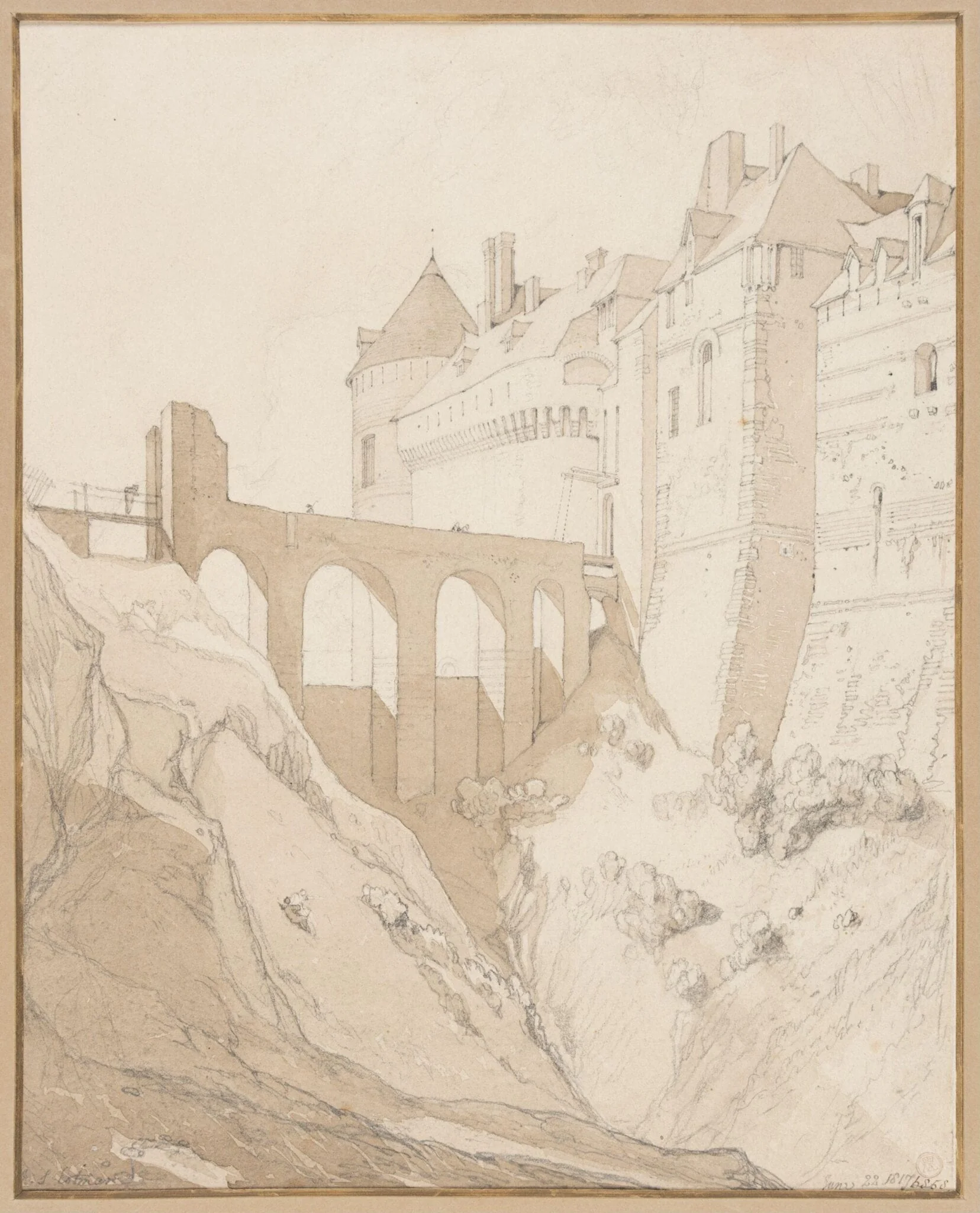 Principal Entrance to the Castle of Dieppe, detail