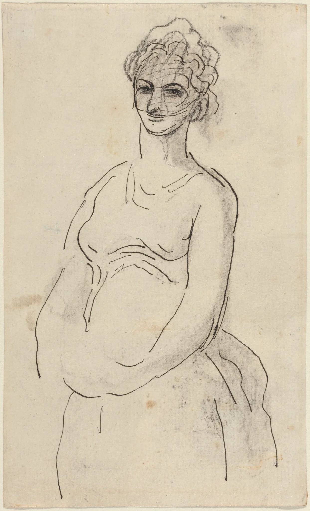 Woman with Veil, detail