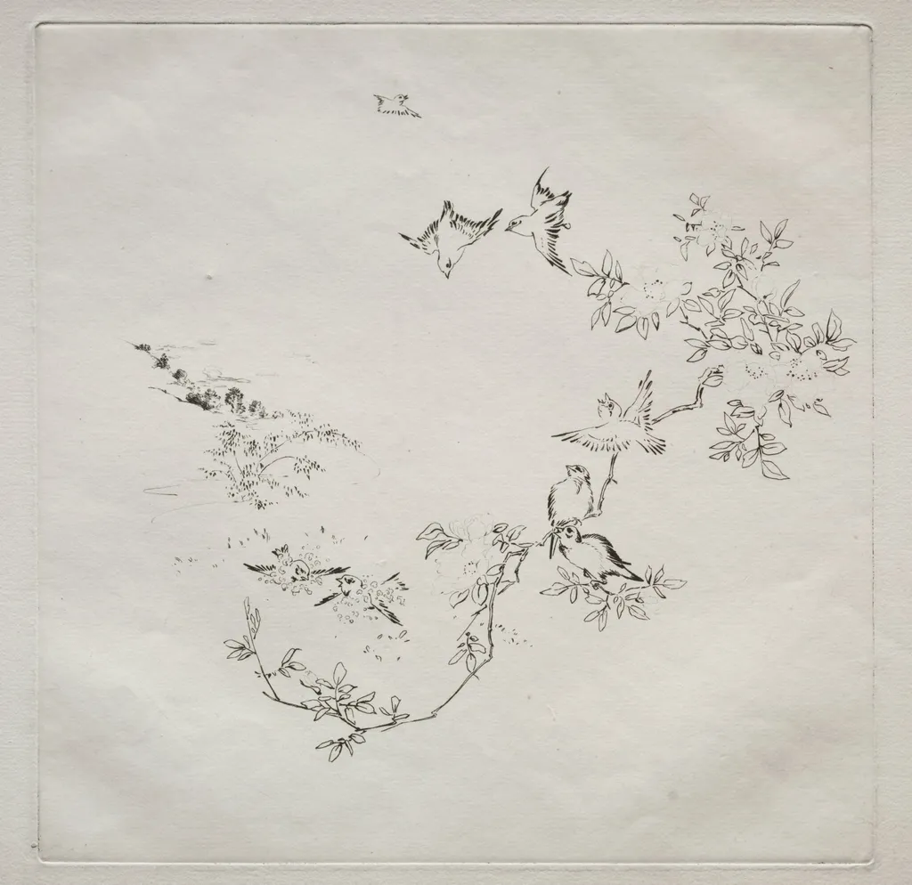 Parisian Service (Haviland service): Sunrise (no. 12), by Félix Bracquemond, 1875