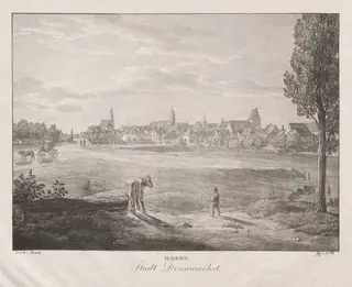 Baiern, Stadt Donauwöhrt, by Jakob Alt, 1839