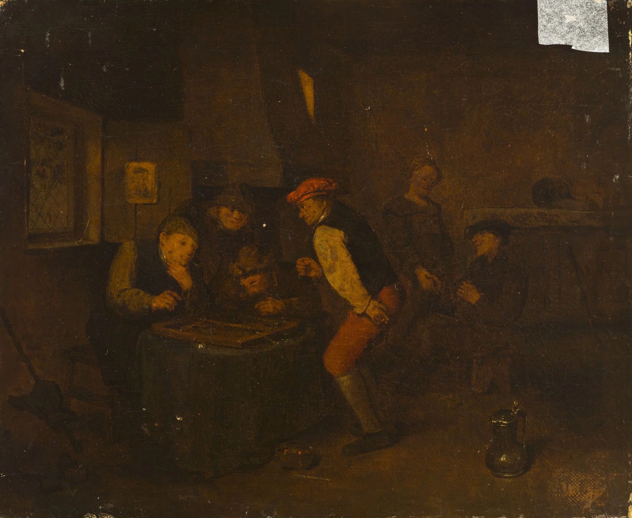 Genre Scene in an Inn (Backgammon Game), detail