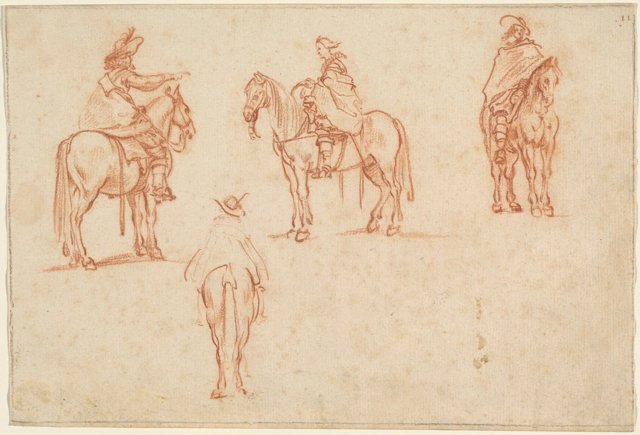 Study of Four Horsemen, detail