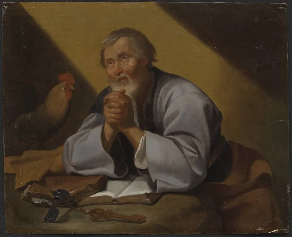 Der reuige Petrus, detail