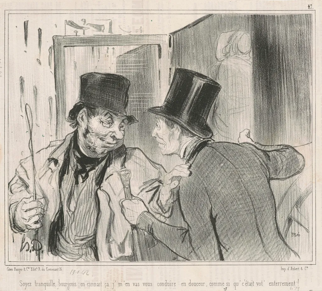Soyez tranquille bourgeois, on connait, by Honoré Daumier, ink