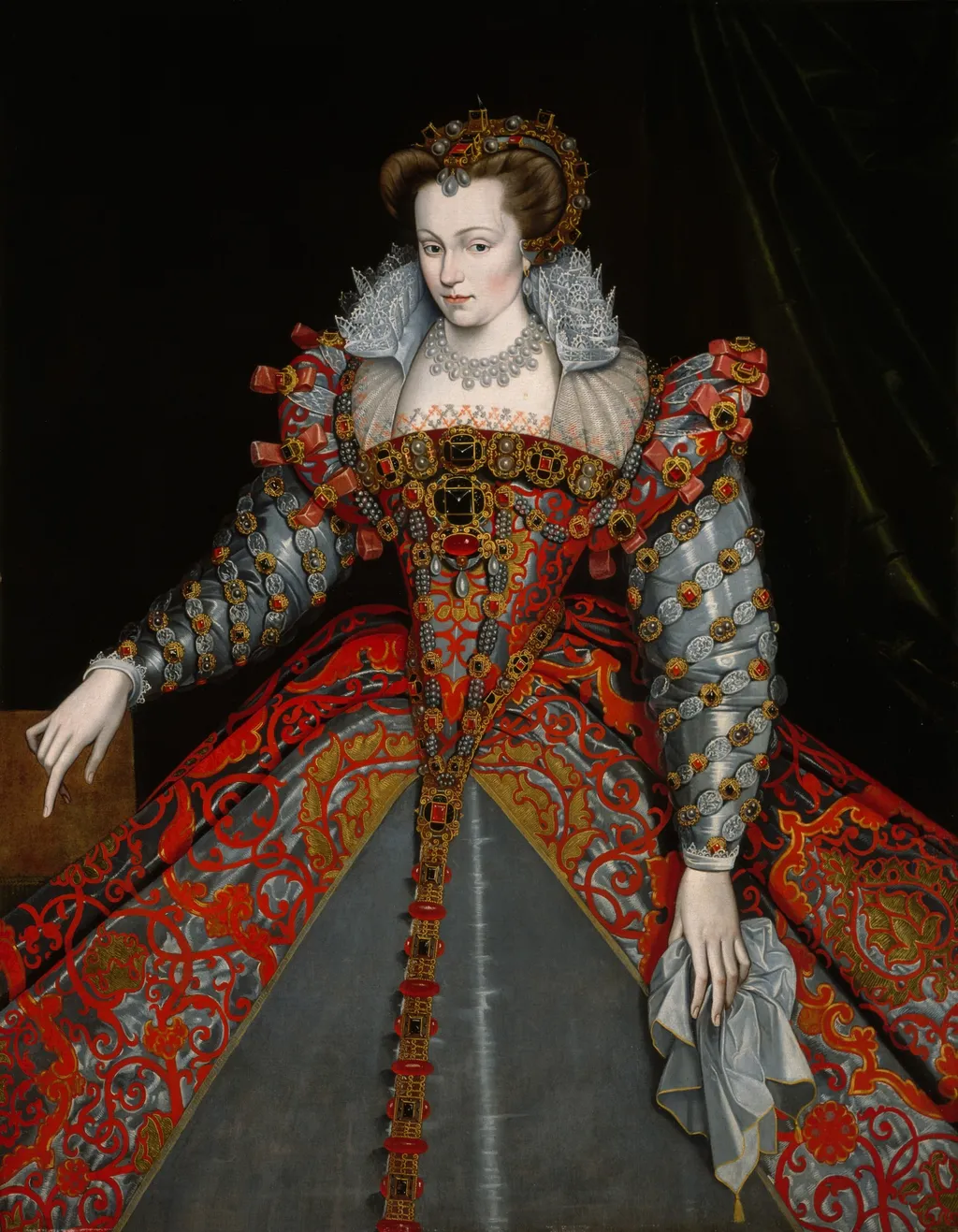 Louise de Lorraine, by François Clouet, oil, 1550