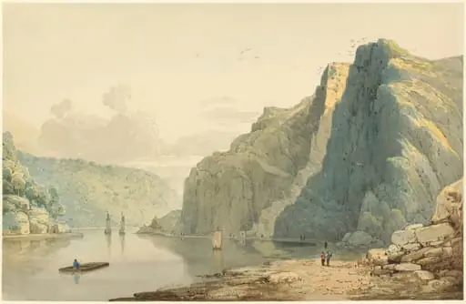 Saint Vincent's Rocks and the Avon Gorge, by Francis Danby, graphite, 1816