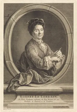Robert le Lorrain, by Jacques-Philippe Le Bas, ink, 1741