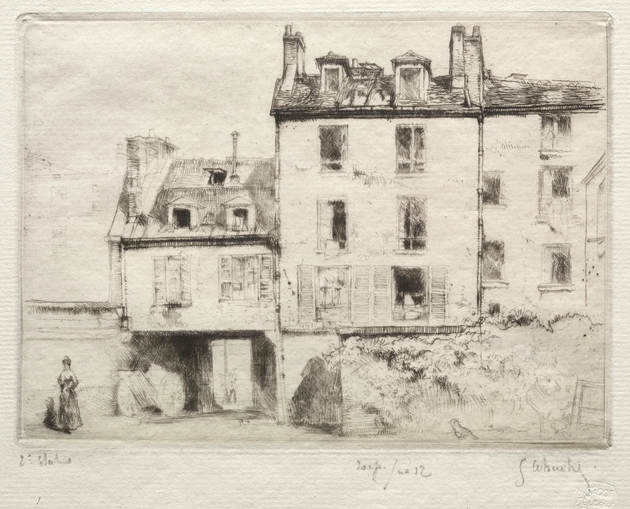 La rue Lacépède: le cour de l'Aciereur Cottens, detail