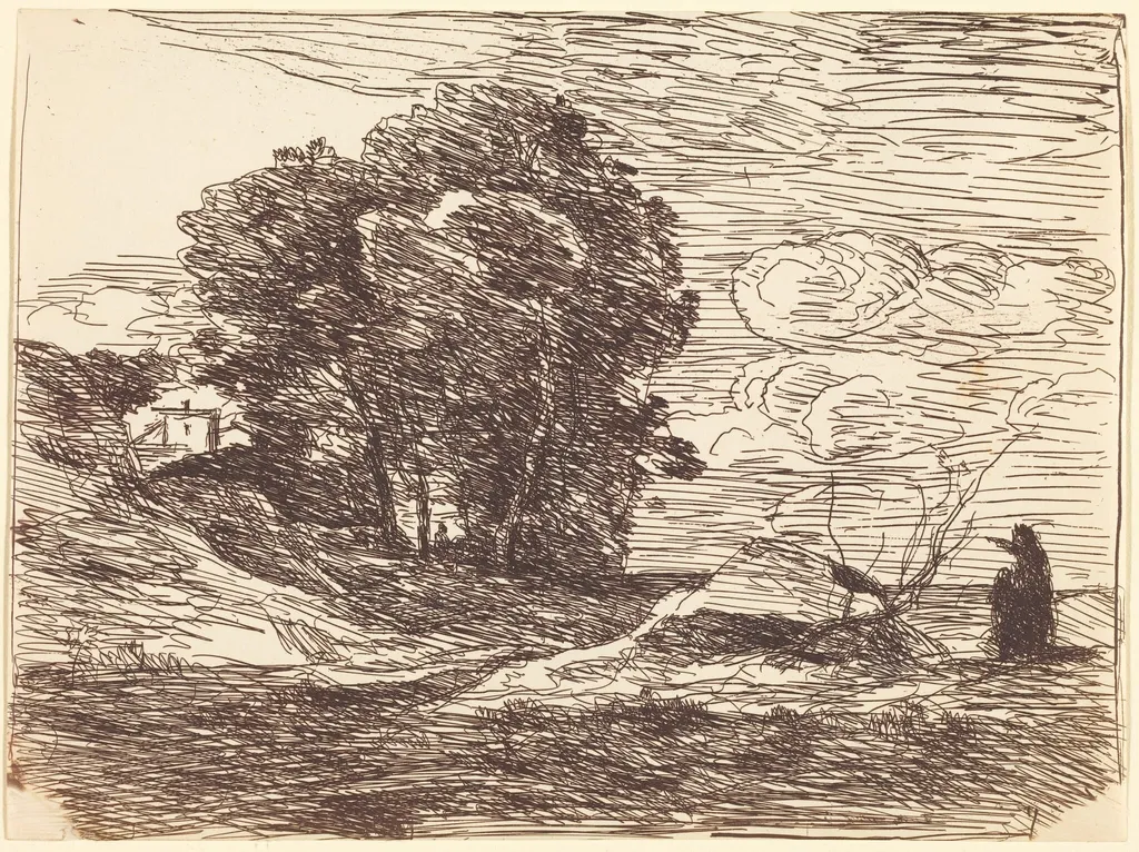 Poet's Dwelling (La Demeure du poete), by Jean Baptiste Camille Corot, 1871