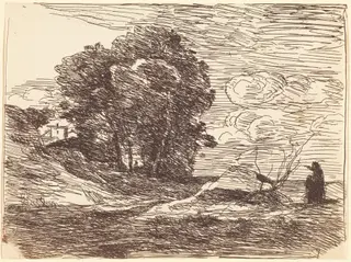 Poet's Dwelling (La Demeure du poete), by Jean Baptiste Camille Corot, 1871