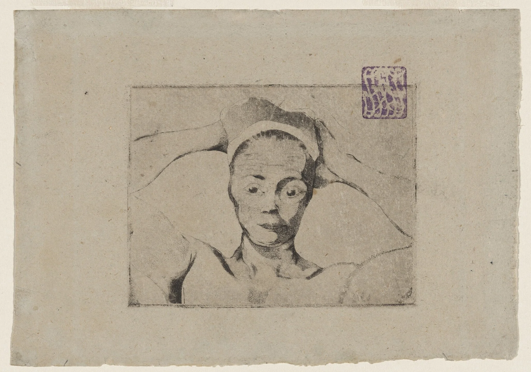 Nude with Hands Behind Her Head (Nue avec les mains derrières la tête), detail