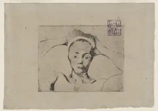 Nude with Hands Behind Her Head (Nue avec les mains derrières la tête), by Armand Séguin, ink, 1894
