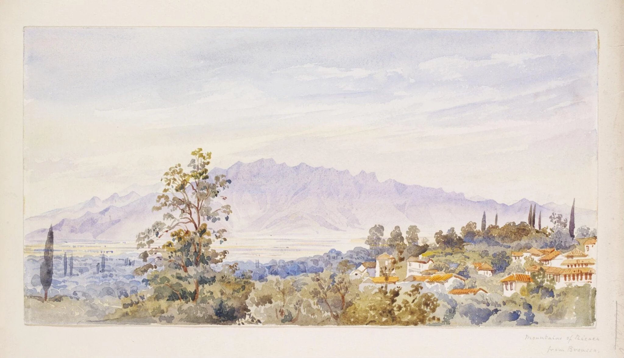 Mountains of Nicaea from Broussa, detail