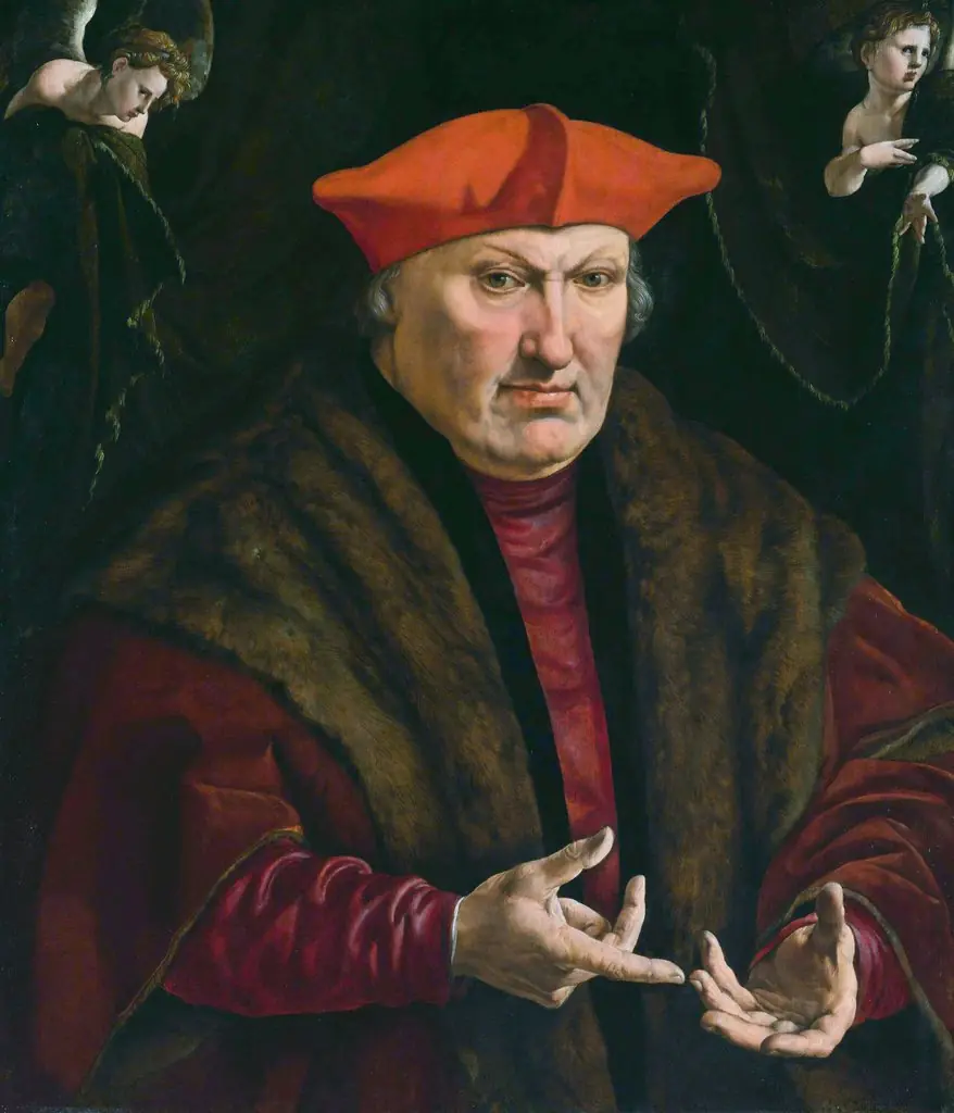 Portrait of Erard de la Marck, by Jan Cornelisz Vermeyen, oil, 1529