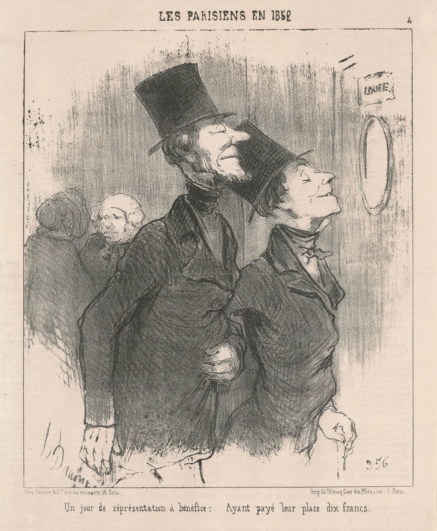 Un jour de représentation a benéfice, detail