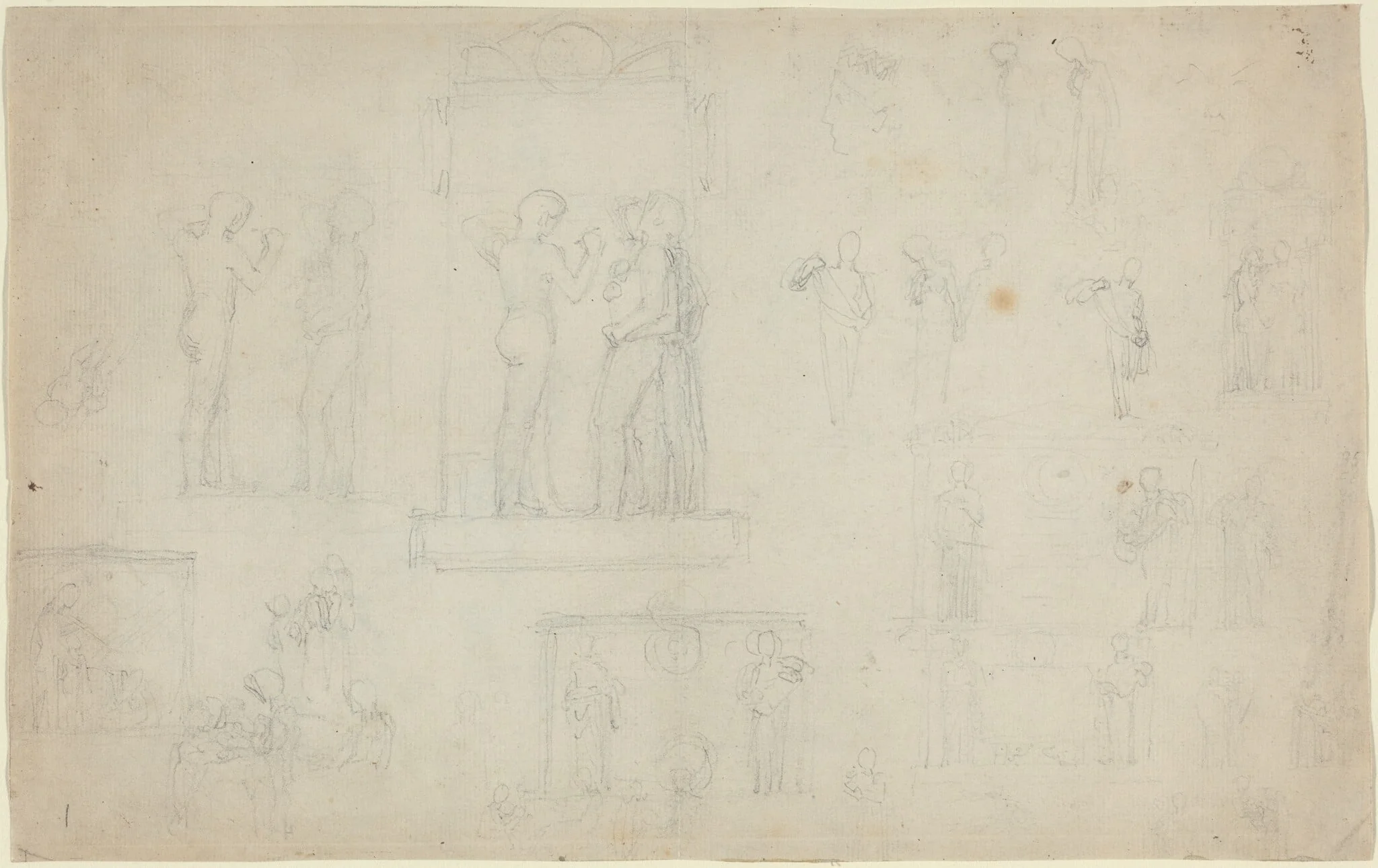 Sheet of Sketches [recto and verso], detail