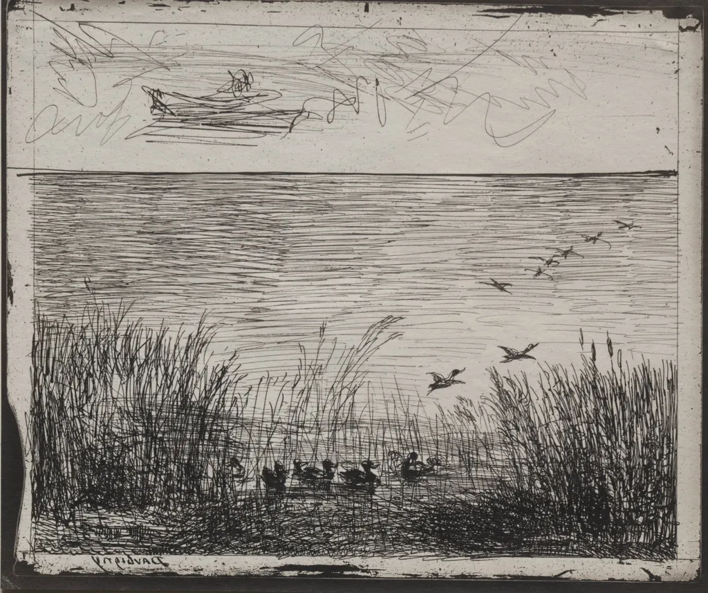 Swamp with Ducks, by Charles François Daubigny, 1862