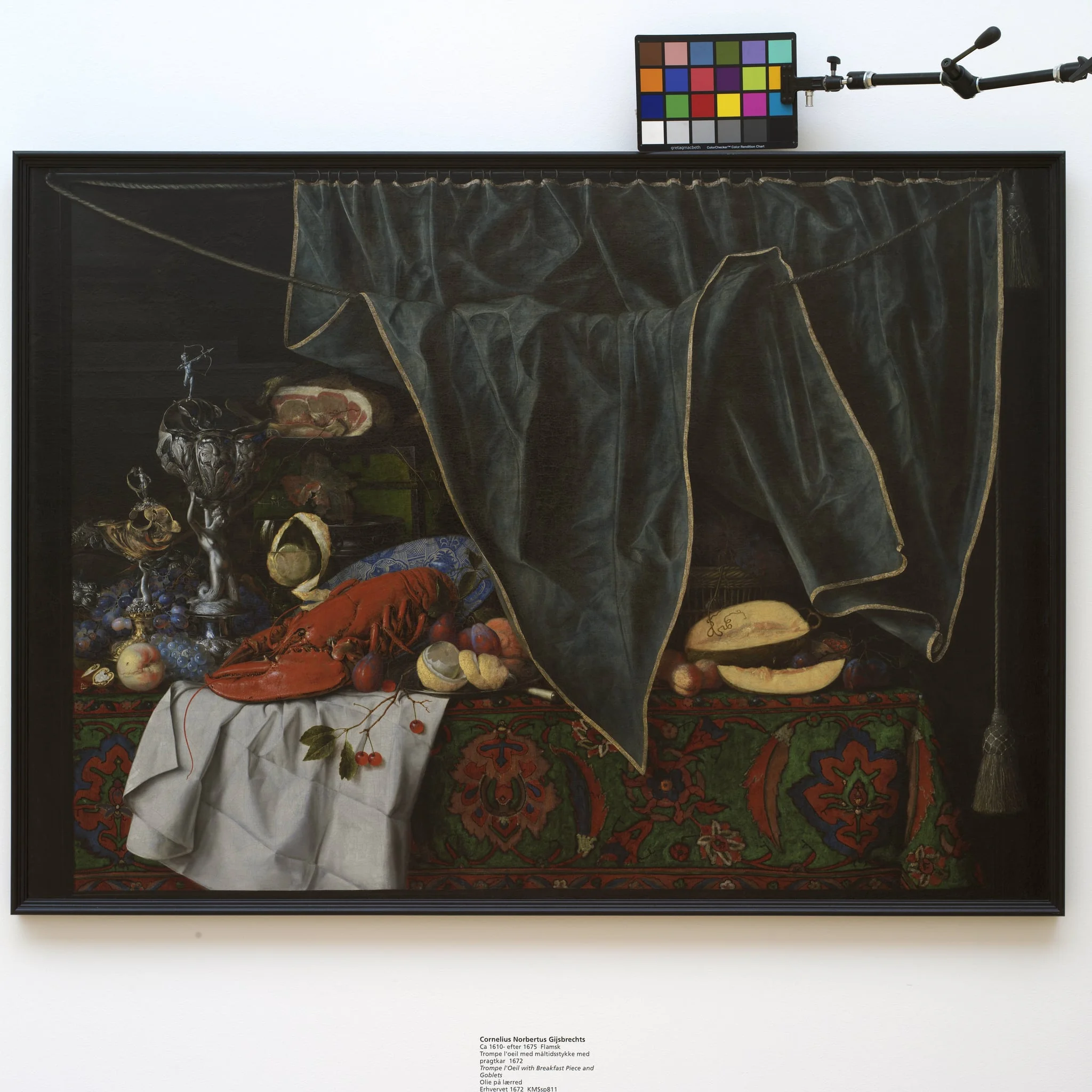 Trompe l'Oeil with Breakfast Piece and Goblets, detail