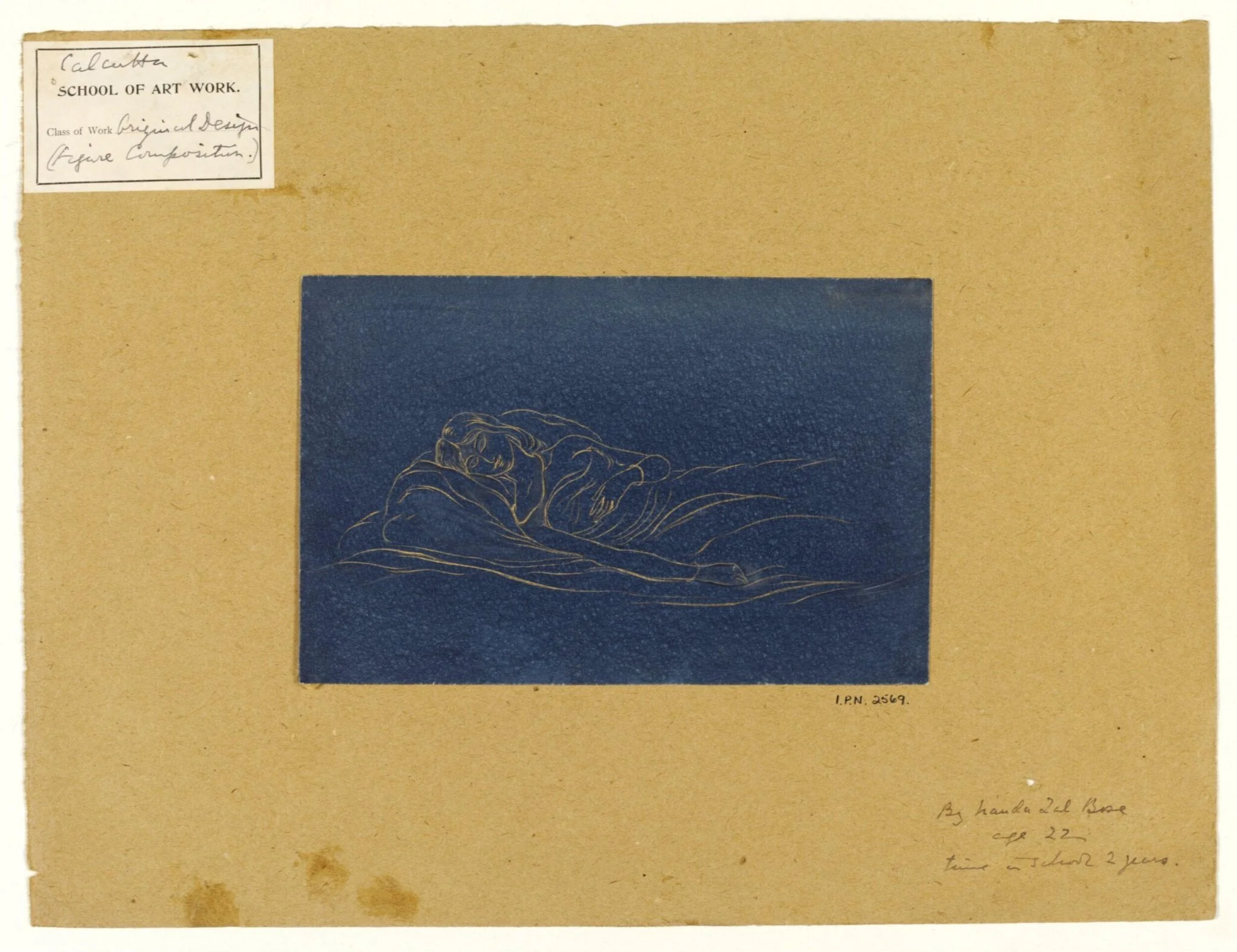 A sleeping girl, detail