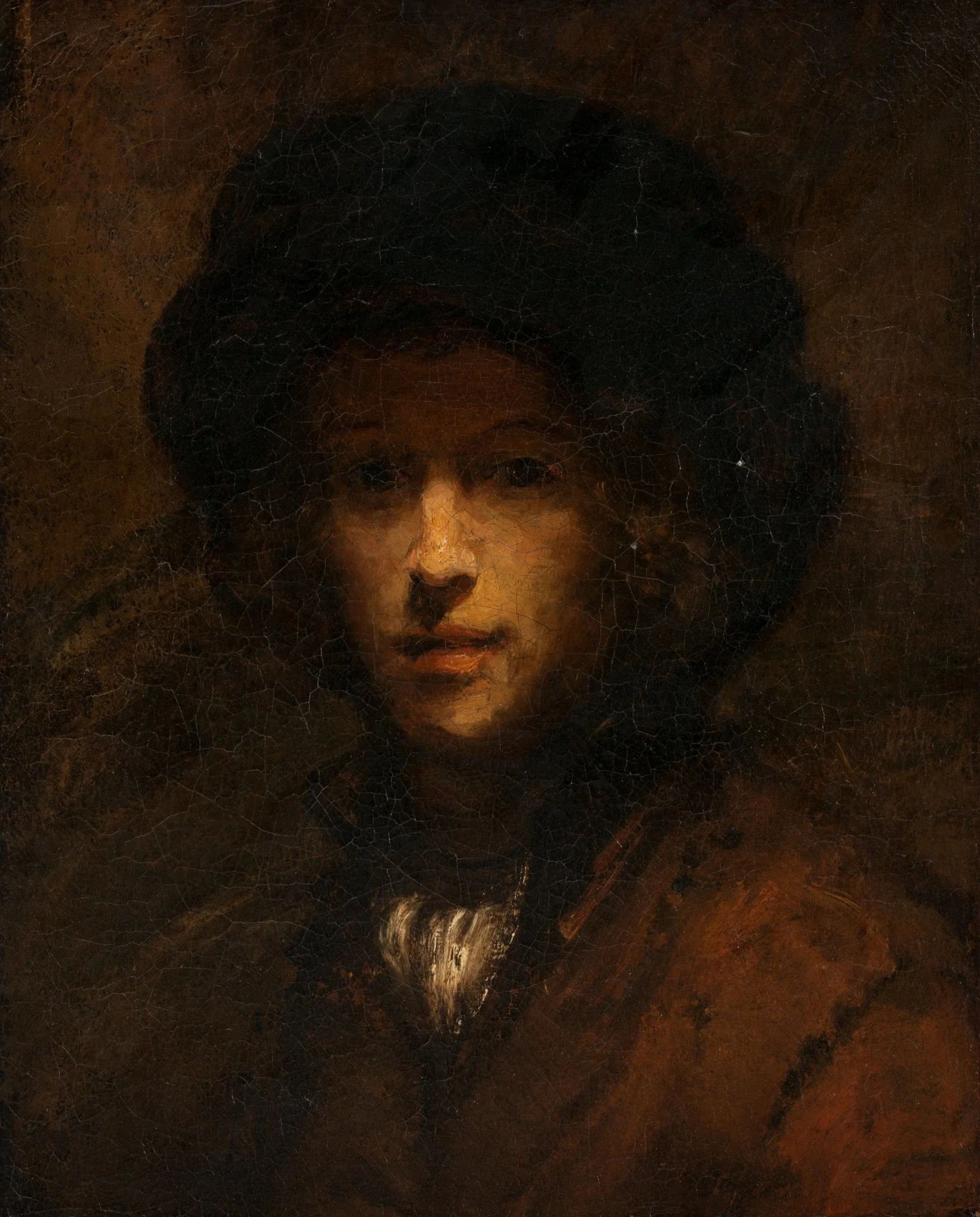 Portrait of Titus (overpaint removed between 1908-1935), detail