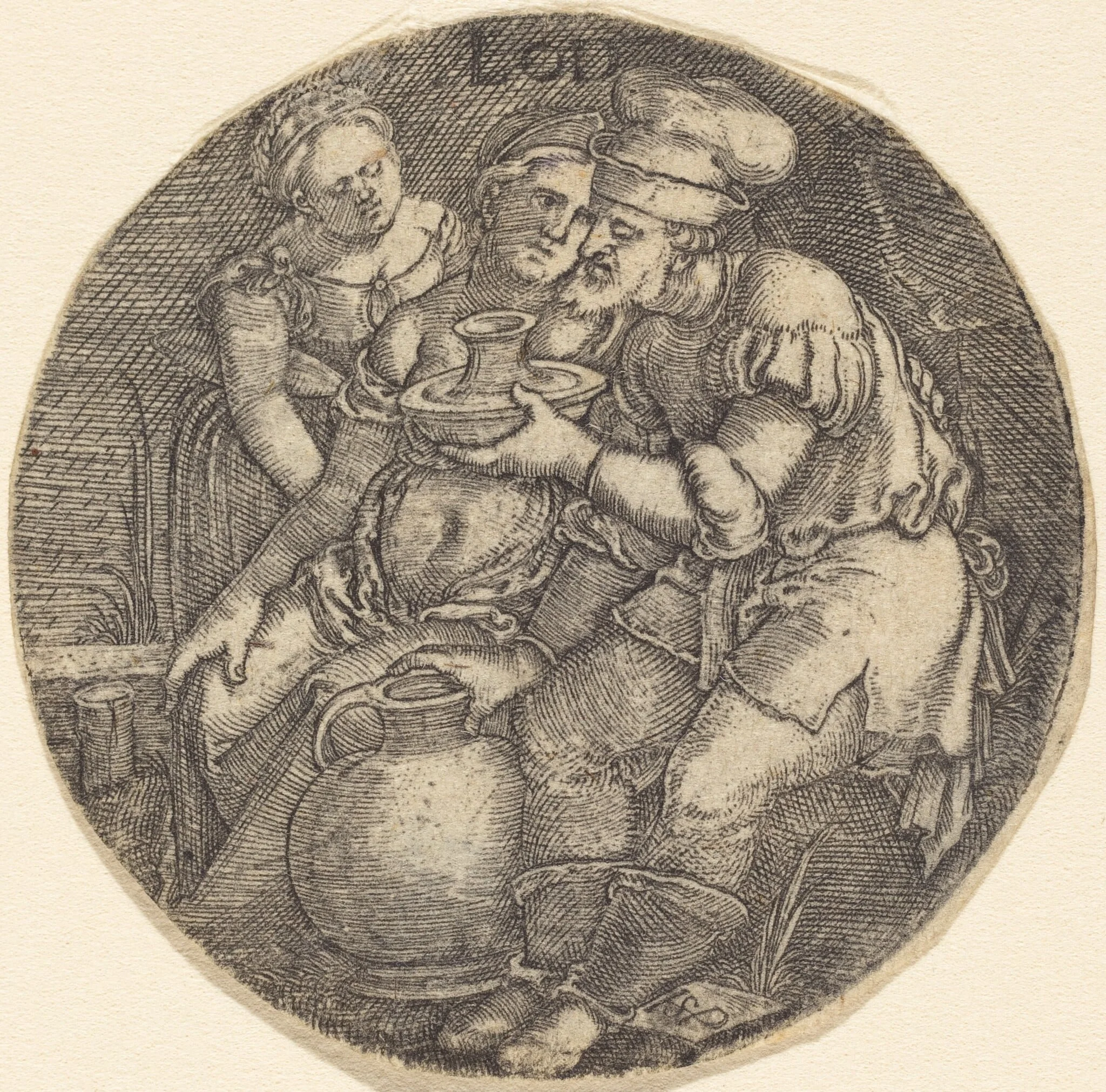 Lot and His Daughters, detail