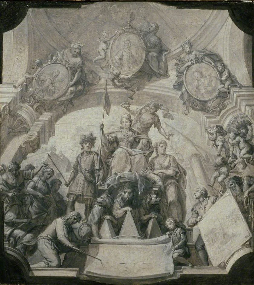 Design for an allegorical Ceiling Painting, detail