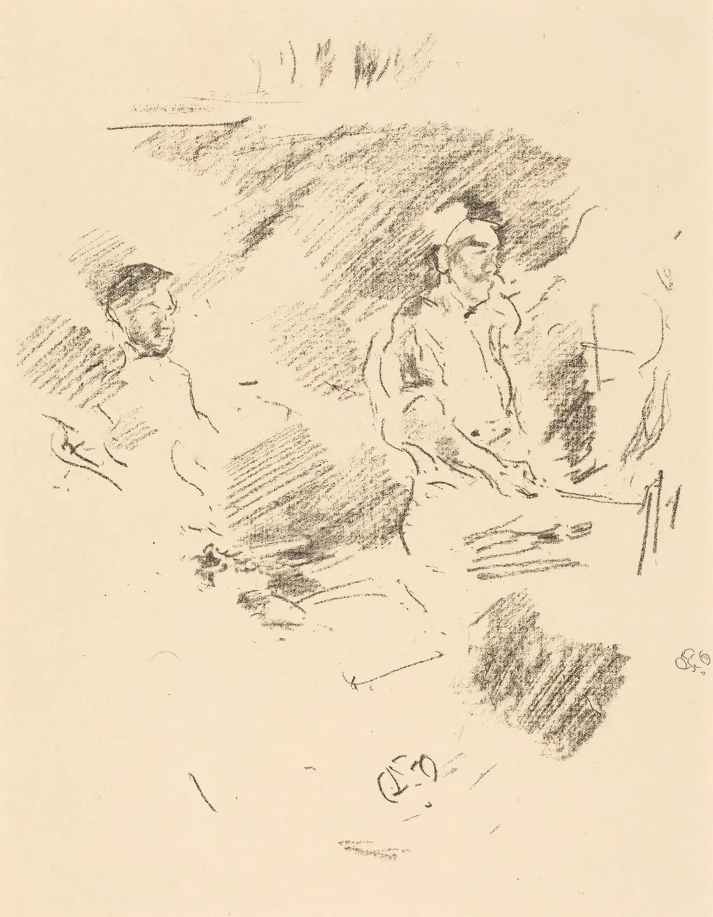 The Strong Arm, by James McNeill Whistler, ink, 1895