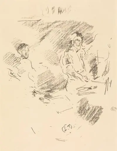 The Strong Arm, by James McNeill Whistler, ink, 1895