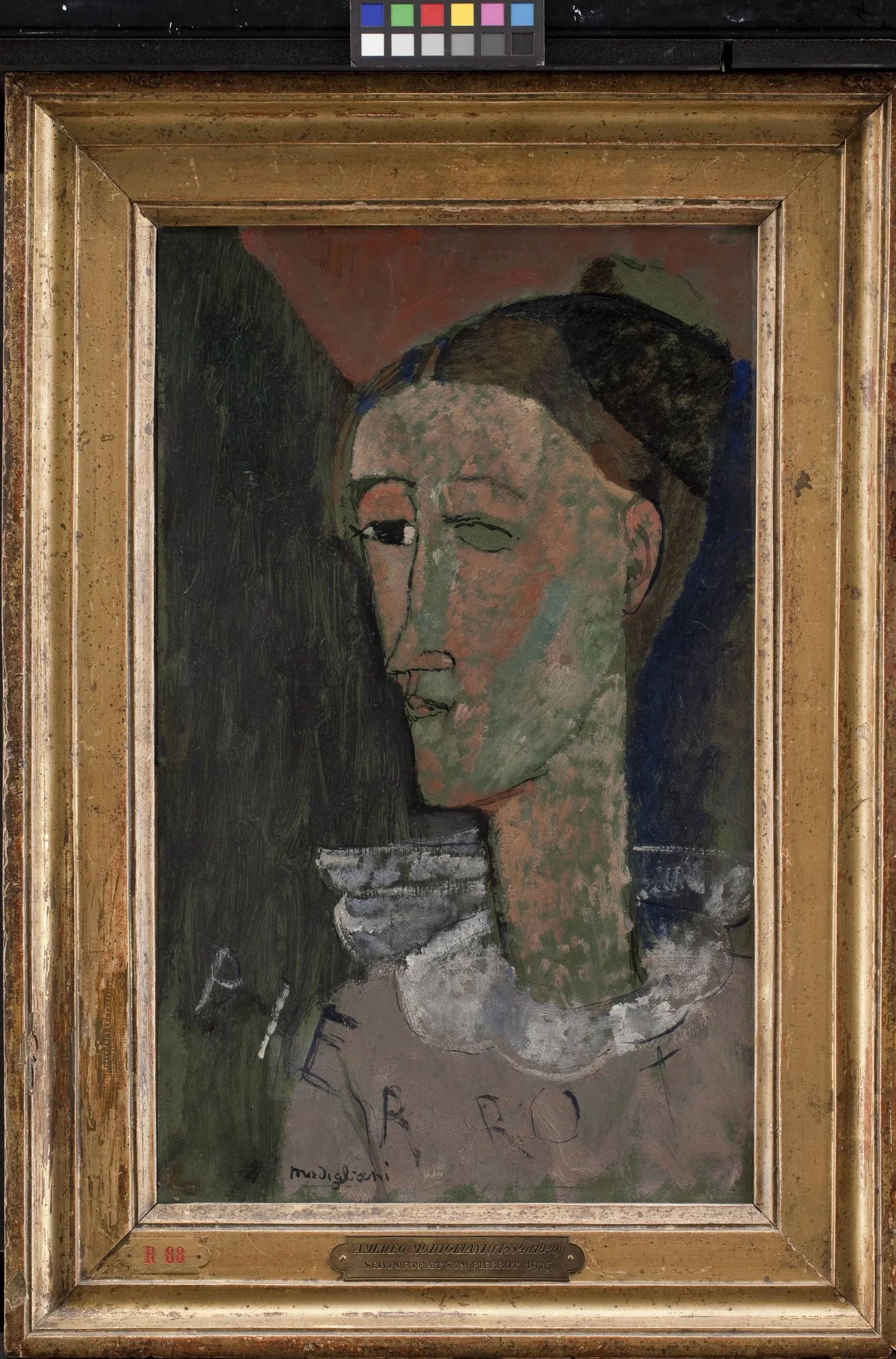 Self-Portrait as Pierrot, detail