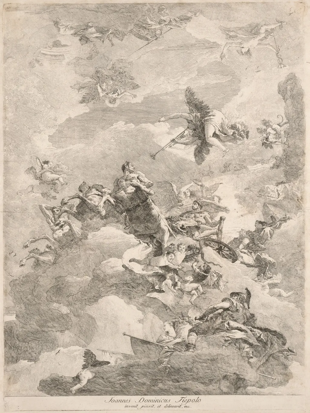 The Triumph of Hercules, by Giovanni Domenico Tiepolo, ink, 1764
