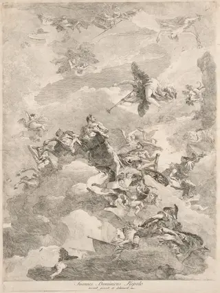 The Triumph of Hercules, by Giovanni Domenico Tiepolo, ink, 1764