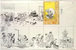 Mouse Wedding, by Utagawa Kuninao, paint, 1812