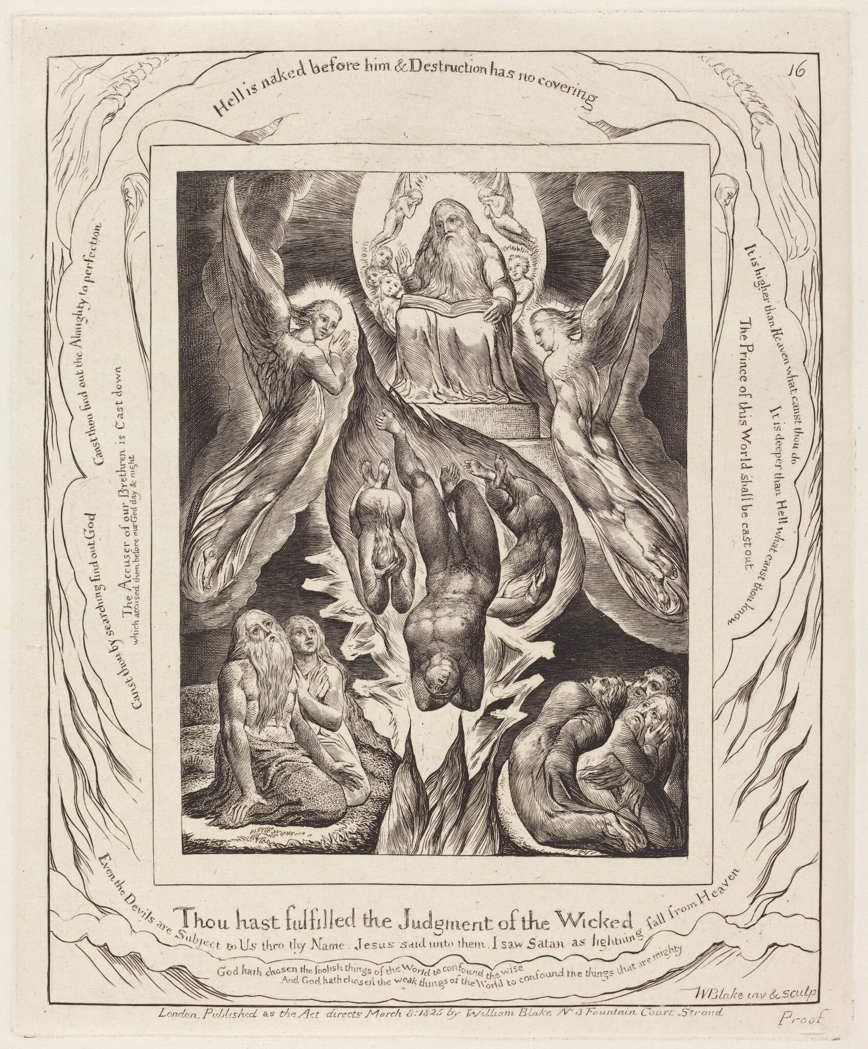 The Fall of Satan, detail