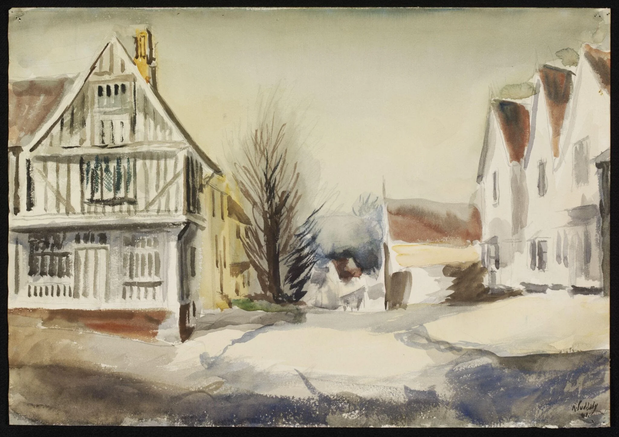 Lady Street, with the Guildhall, Lavenham, detail