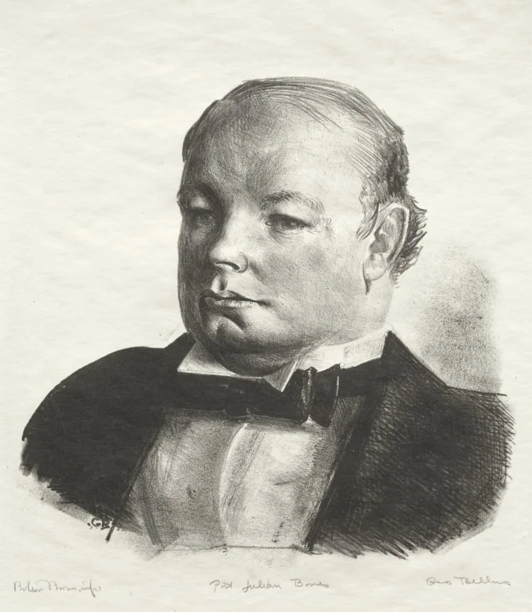 Portrait of Julian Bowes, detail