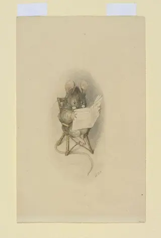 The day's news, by Beatrix Potter, watercolor, 1894