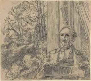 Jacob Meyer-Heine, by Félix Bracquemond, ink, 1872