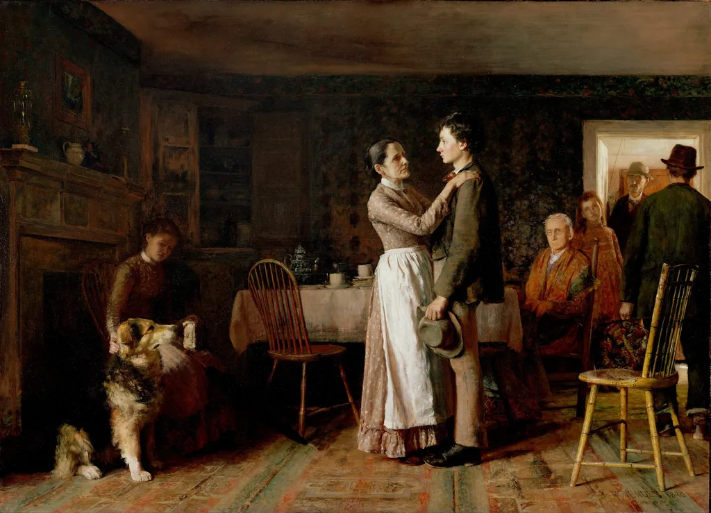 Breaking Home Ties, by Thomas Hovenden, oil