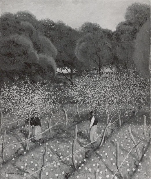 Flowering Peach Trees, Provence, detail