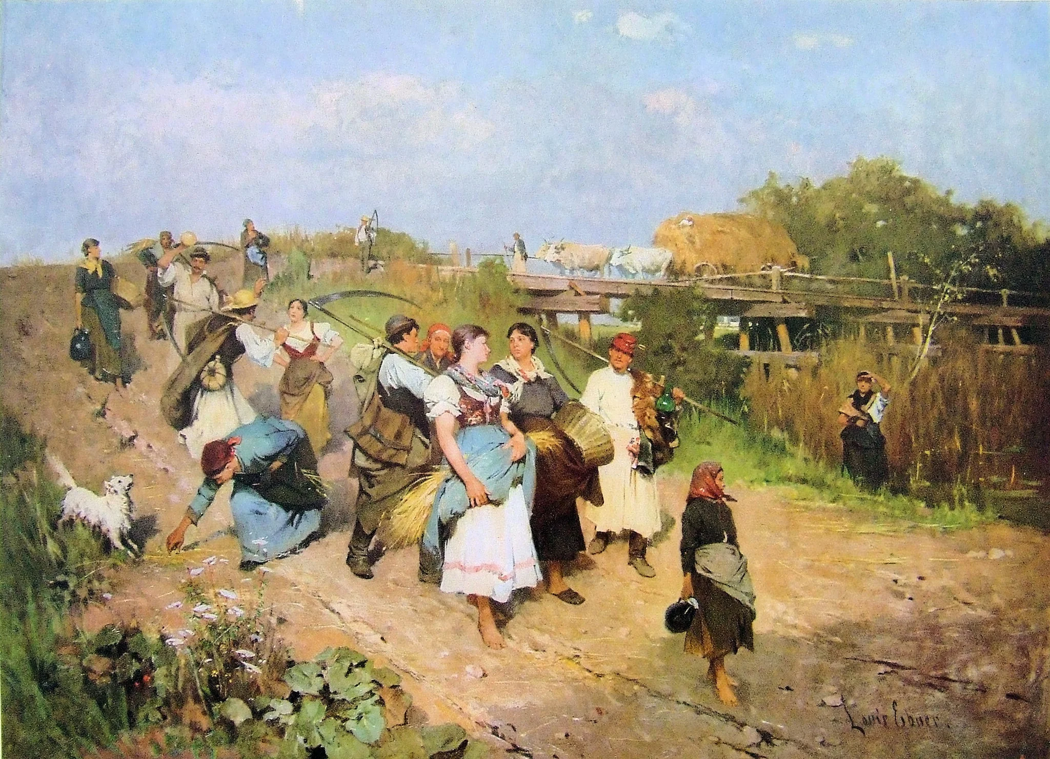 Harvesters Returning Home, detail
